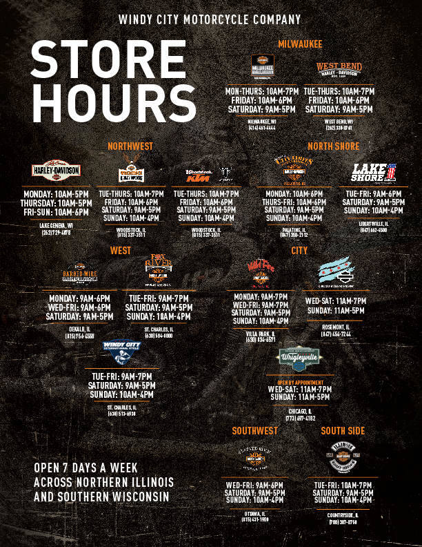 Hours of Operation & Dealership